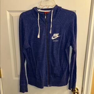 Nike Women's Blue Zip-Up Hoodie